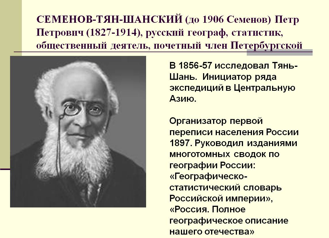 Семенов тян шанский презентация