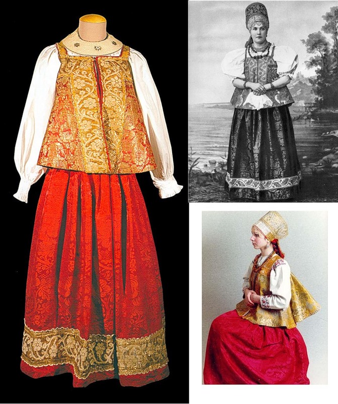 Старинный русский женский костюм