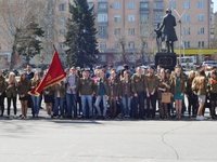А.М. Марков поздравляет студотрядовцев с праздником