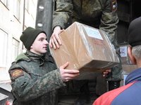 Студенты военного учебного центра АлтГТУ отгрузили около 30 тонн гуманитарной помощи